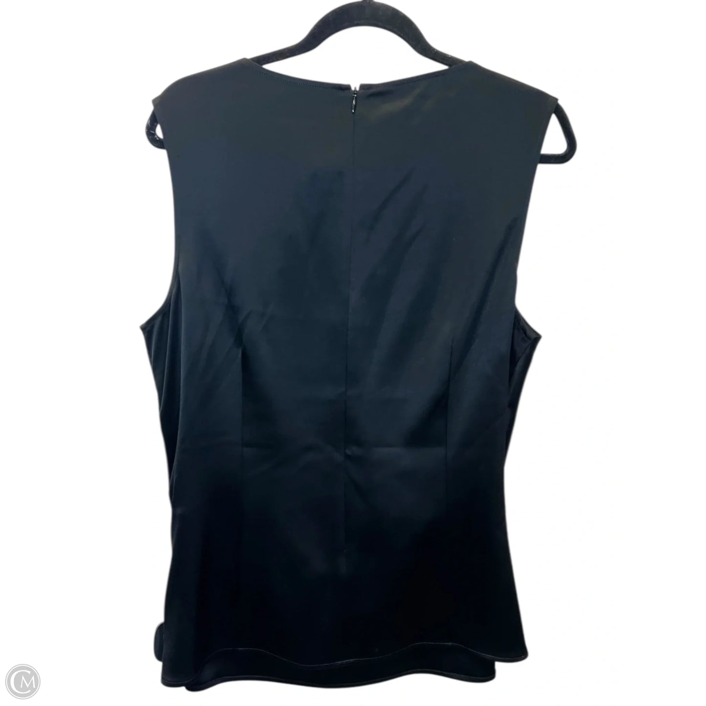 Top Sleeveless Designer By St. John In Black, Size: L