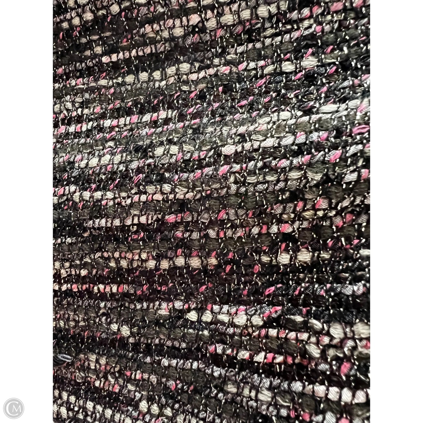 Top Short Sleeve Designer By St. John In Black & Pink, Size: Xl