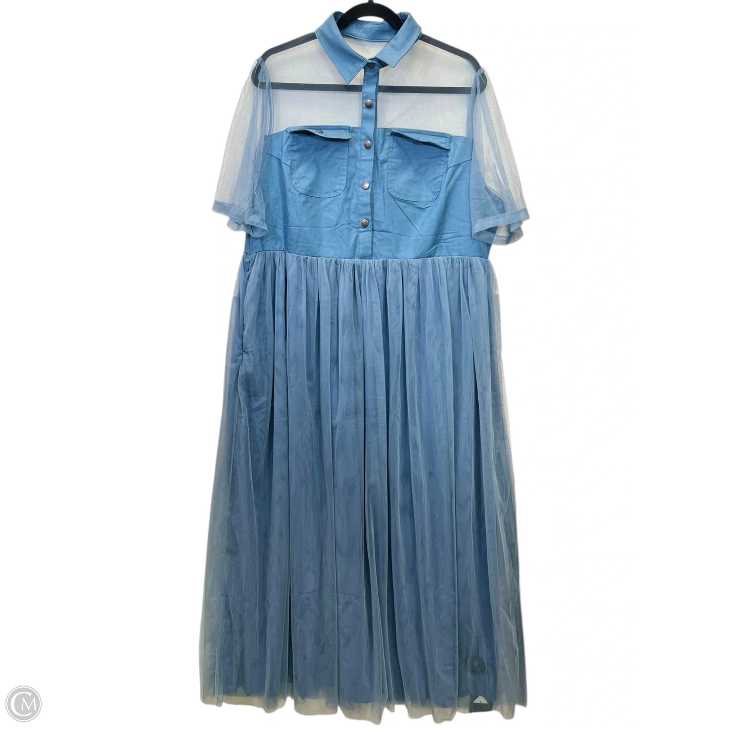 Dress Casual Maxi By XPlusWear In Blue, Size: 2x