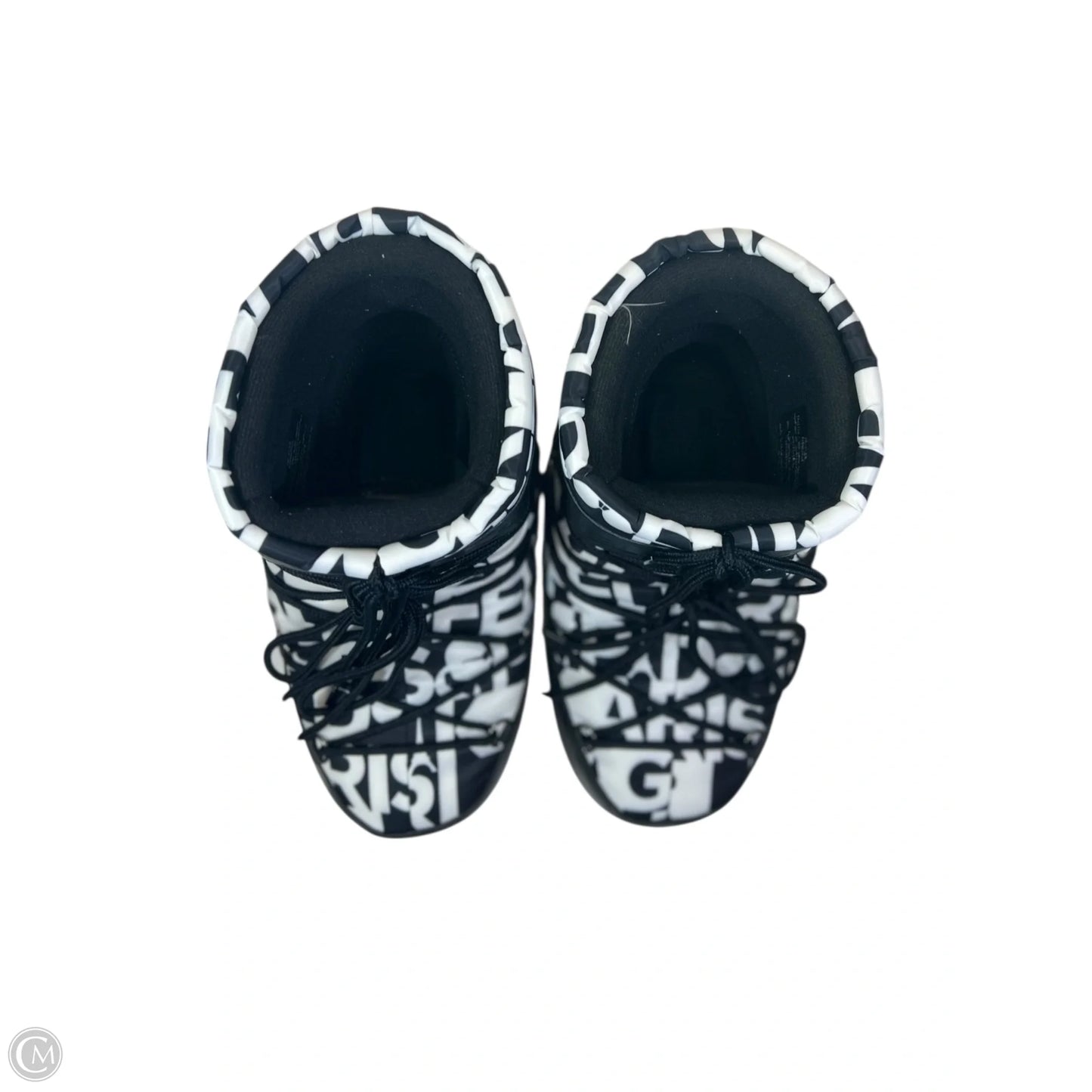 Boots Designer By Karl Lagerfeld In Black & White, Size: 7