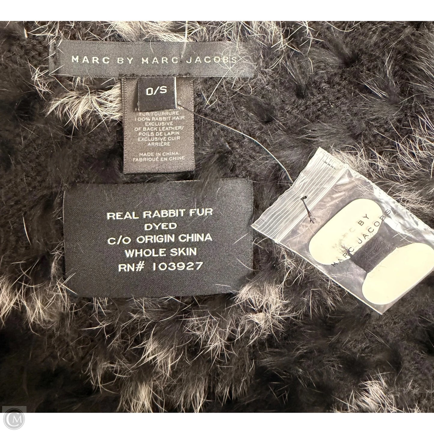 Vest Designer By Marc Jacobs In Black & Grey, Size: Osfm