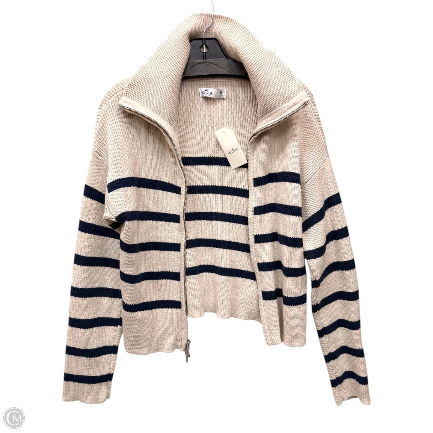 Sweater By Hollister In Blue & Tan, Size: M