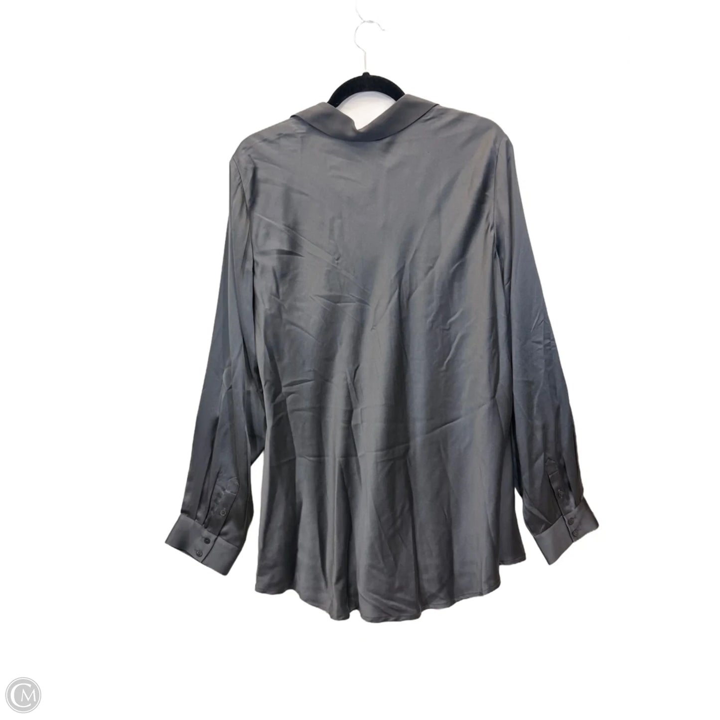 Top Long Sleeve Designer By Eileen Fisher In Grey, Size: Xl