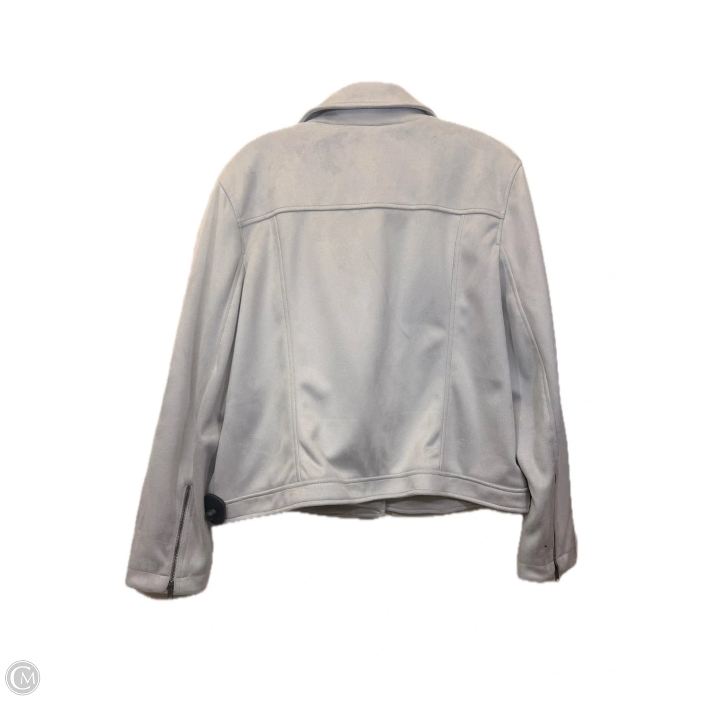 Jacket Moto By Banana Republic In Grey, Size: Xl