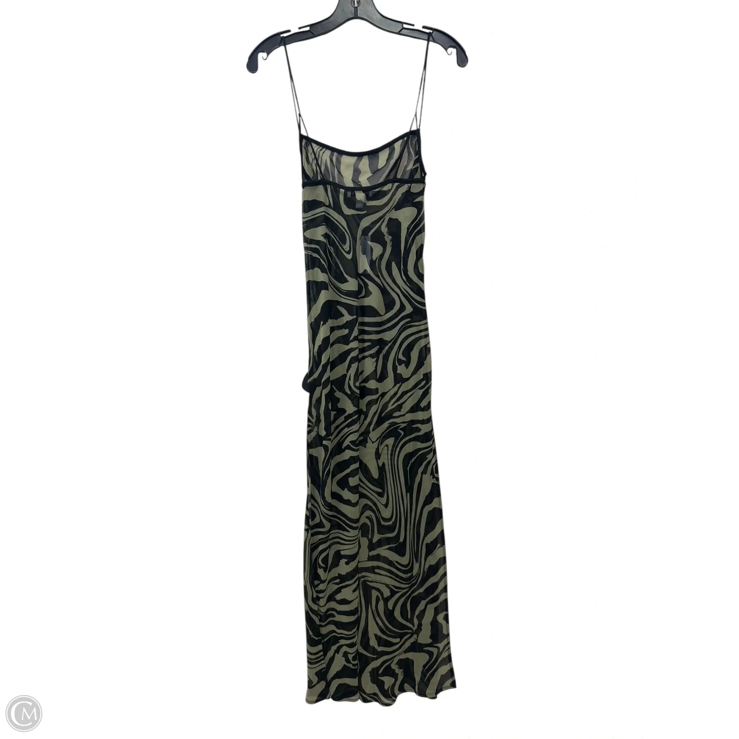 Swimwear Cover-up By Top Shop In Black & Green, Size: M