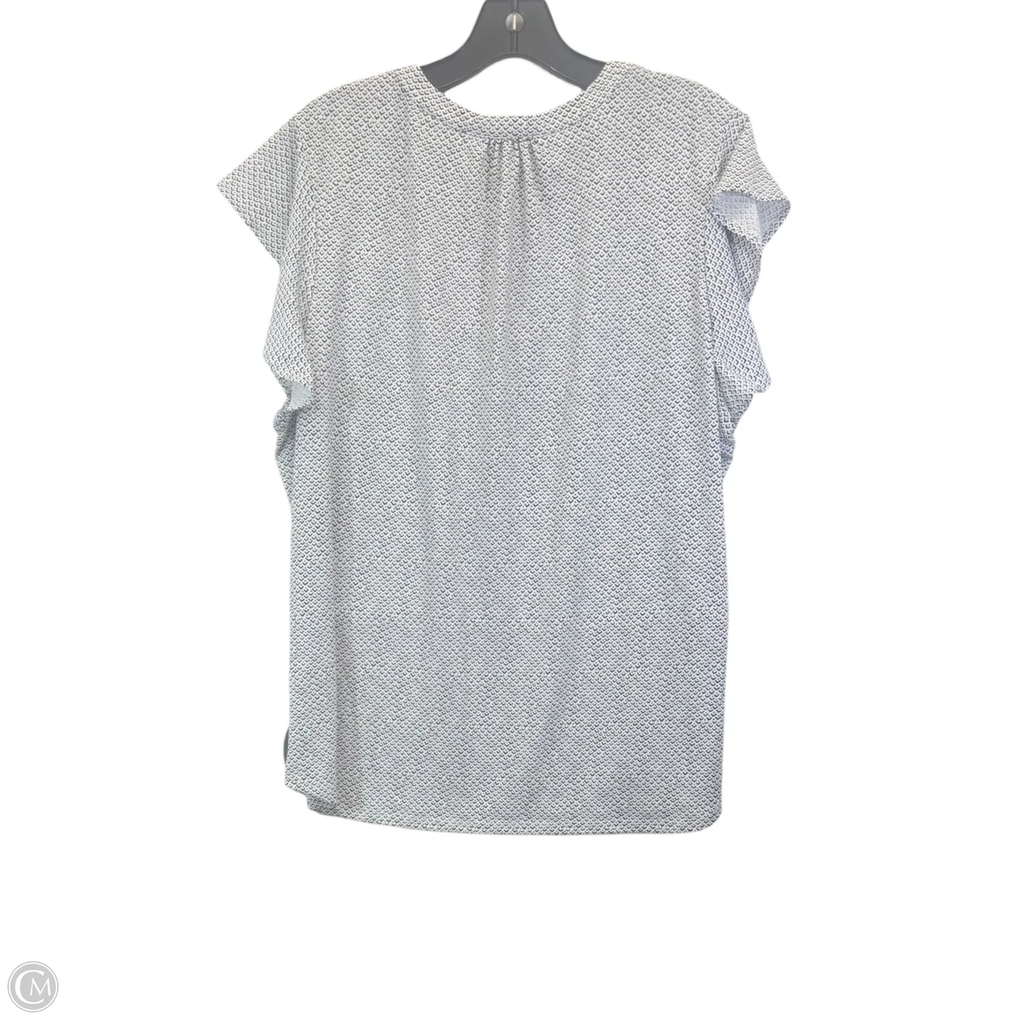 Top Short Sleeve By Adrianna Papell In Black & White, Size: Xl