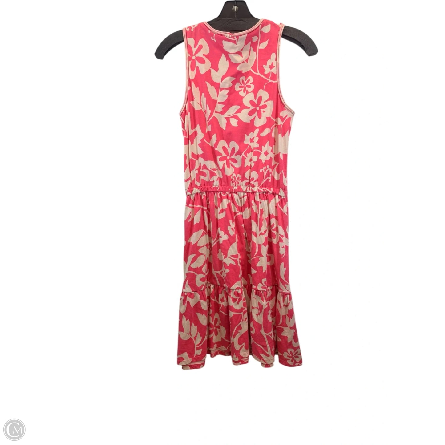 Dress Casual Midi By Loft In Cream & Pink, Size: Xs
