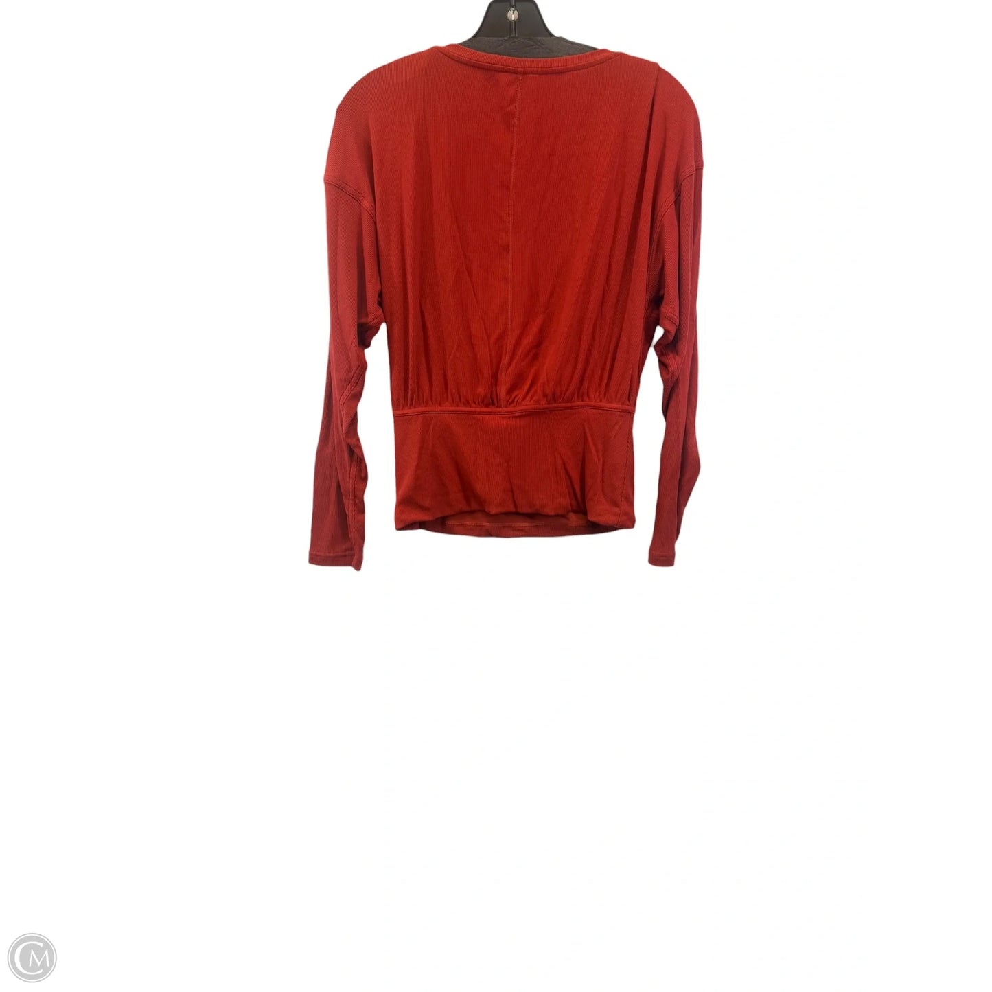 Athletic Top Long Sleeve Crewneck By Lululemon In Orange, Size: 6