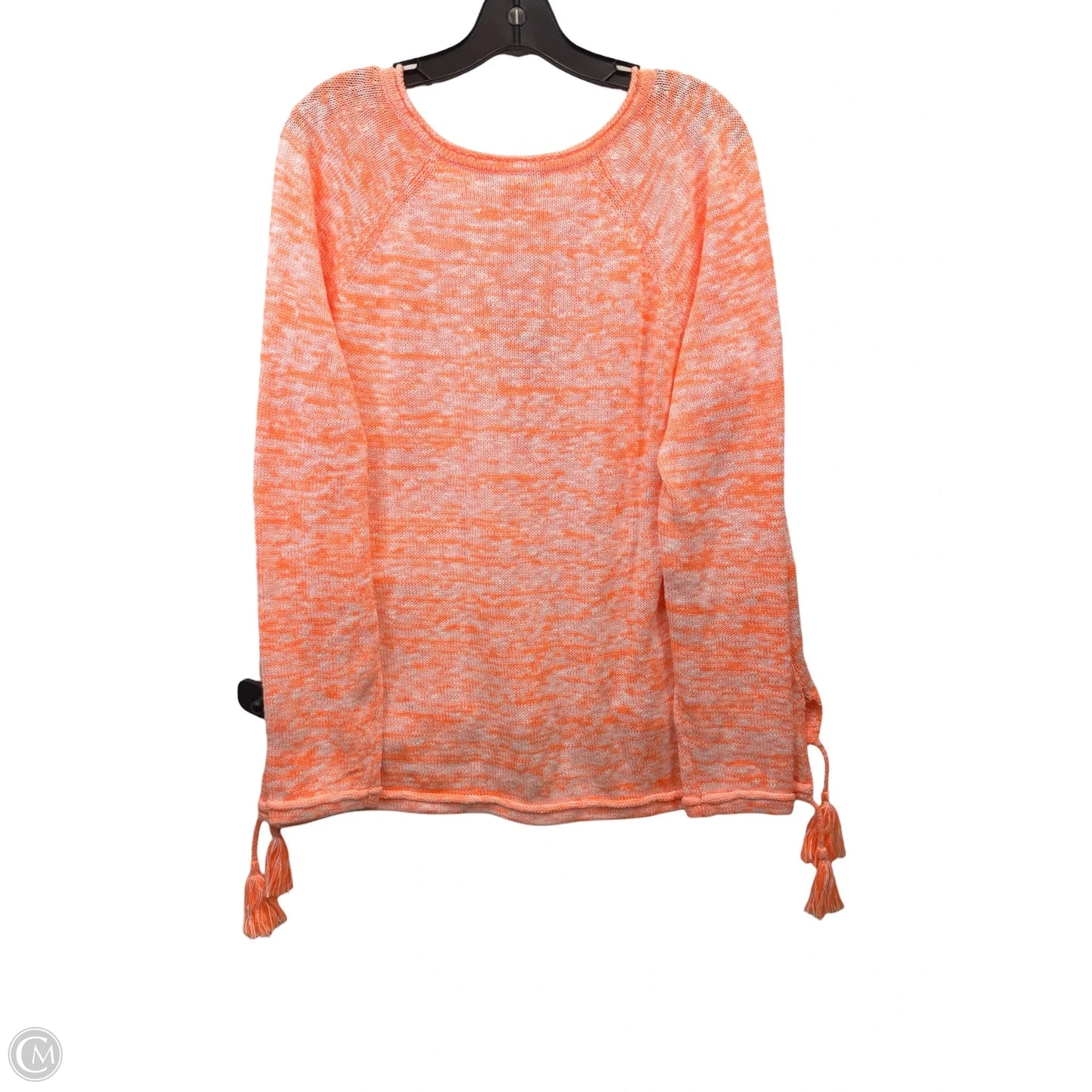 Sweater By Lilly Pulitzer In Orange & White, Size: Xl