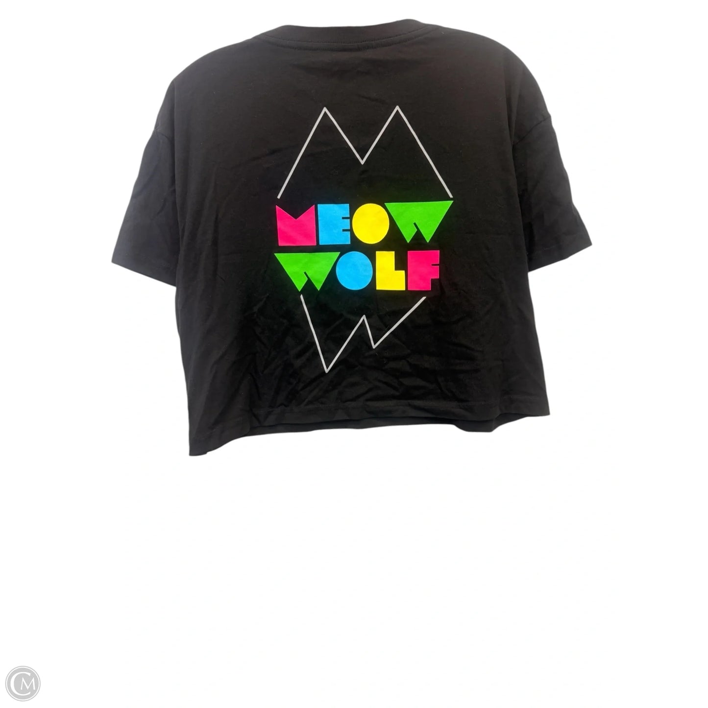 Top Short Sleeve Basic By Meow Wolf In Black, Size: M