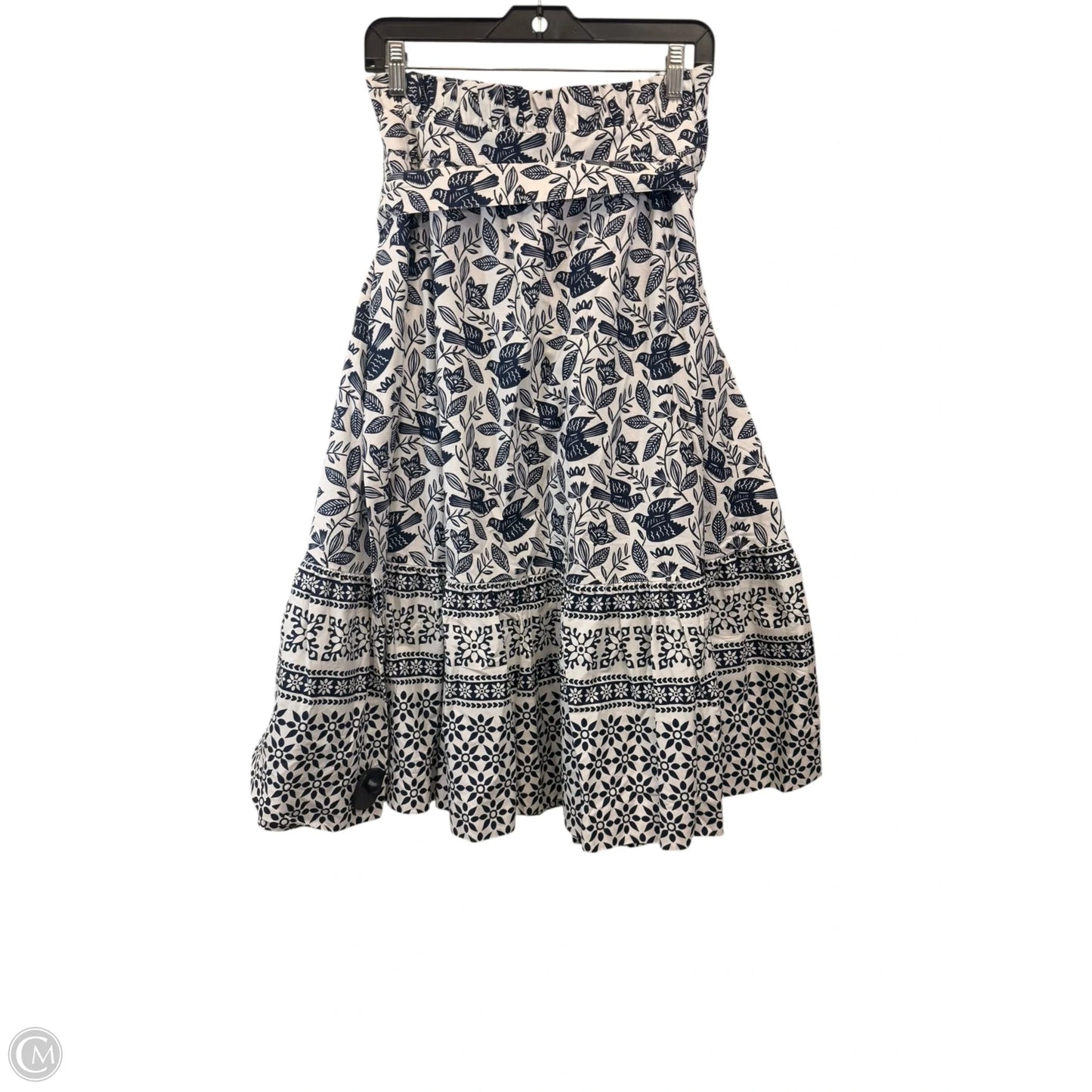 Skirt Maxi By Boden In Blue & White, Size: Xl