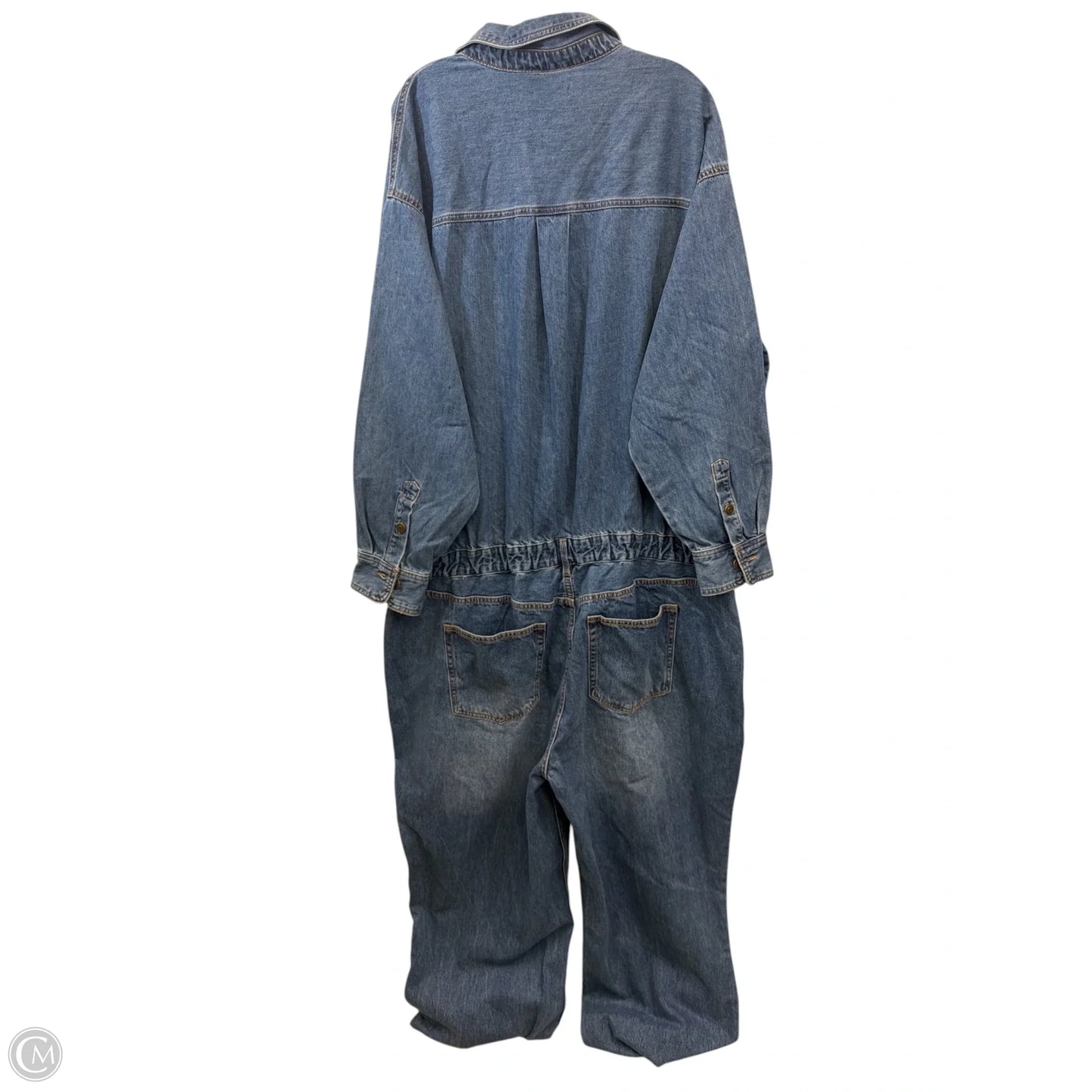 Jumpsuit By Fashion Nova In Blue Denim, Size: 3x