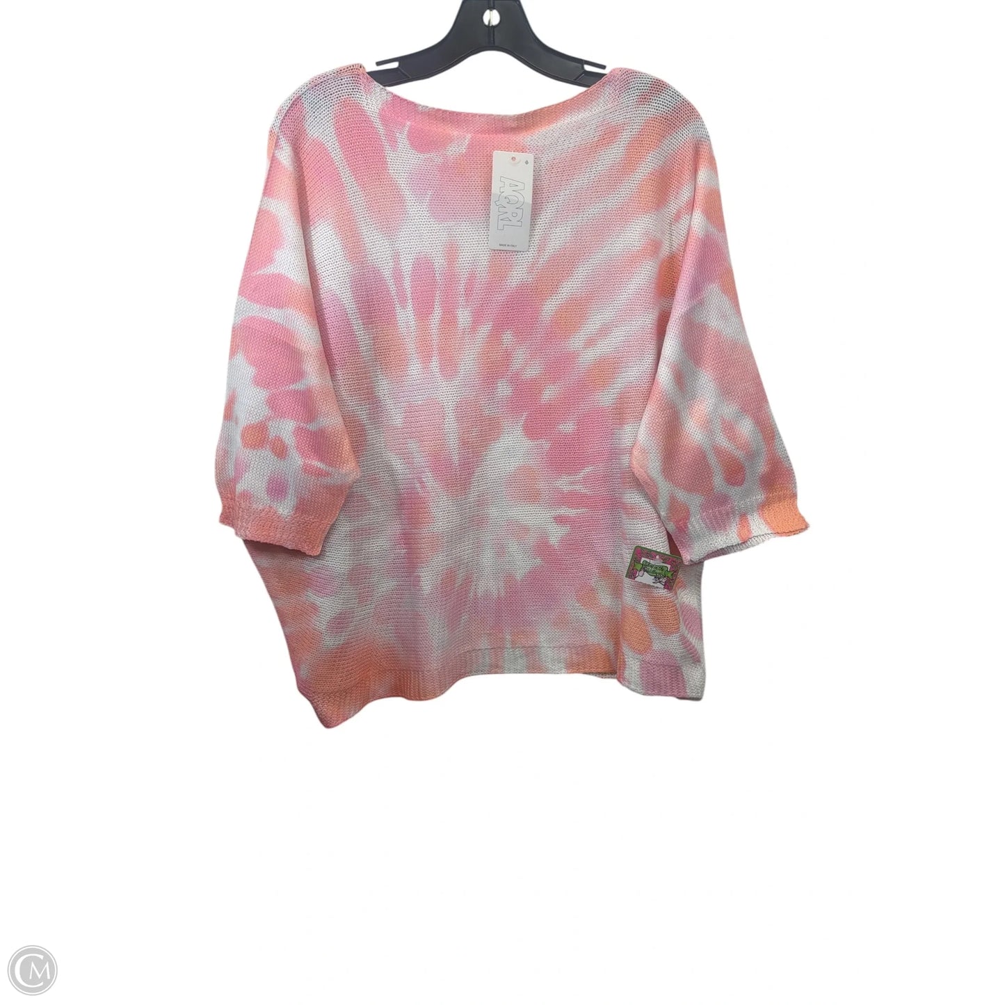 Top Short Sleeve By AQRL In Pink & Purple, Size: Osfm