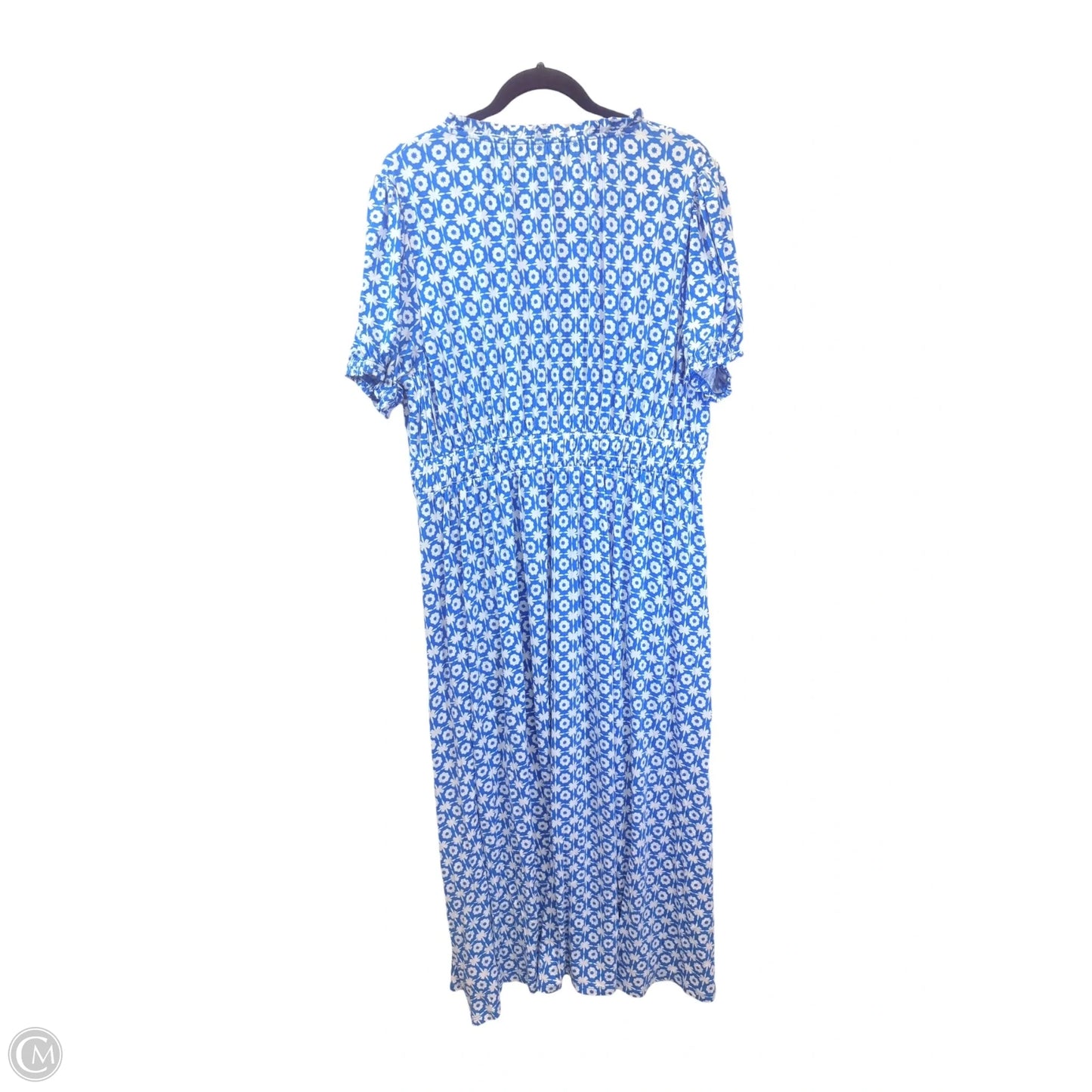 Dress Casual Maxi By Boden In Blue & White, Size: Xl