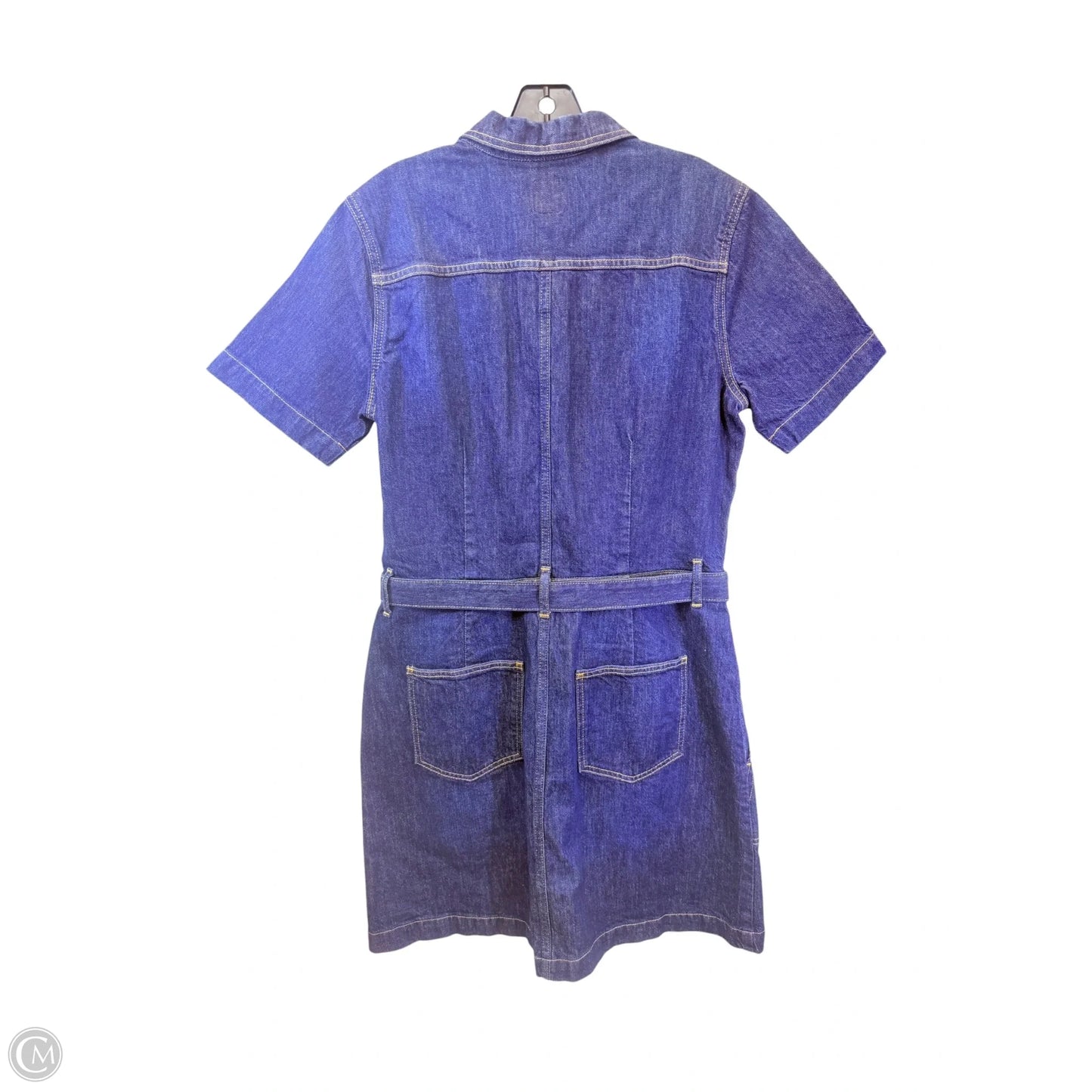 Dress Casual Midi By Gap In Blue Denim, Size: L