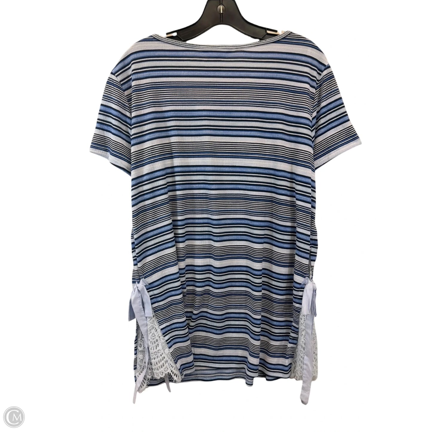 Top Short Sleeve By Lc Lauren Conrad In Striped Pattern, Size: Xl