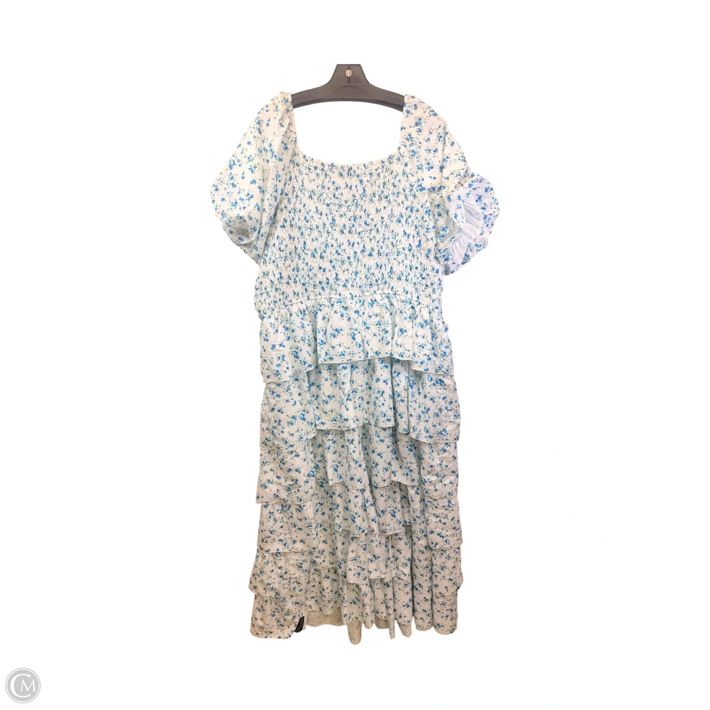 Dress Casual Maxi By Arula In Blue & White, Size: 2x