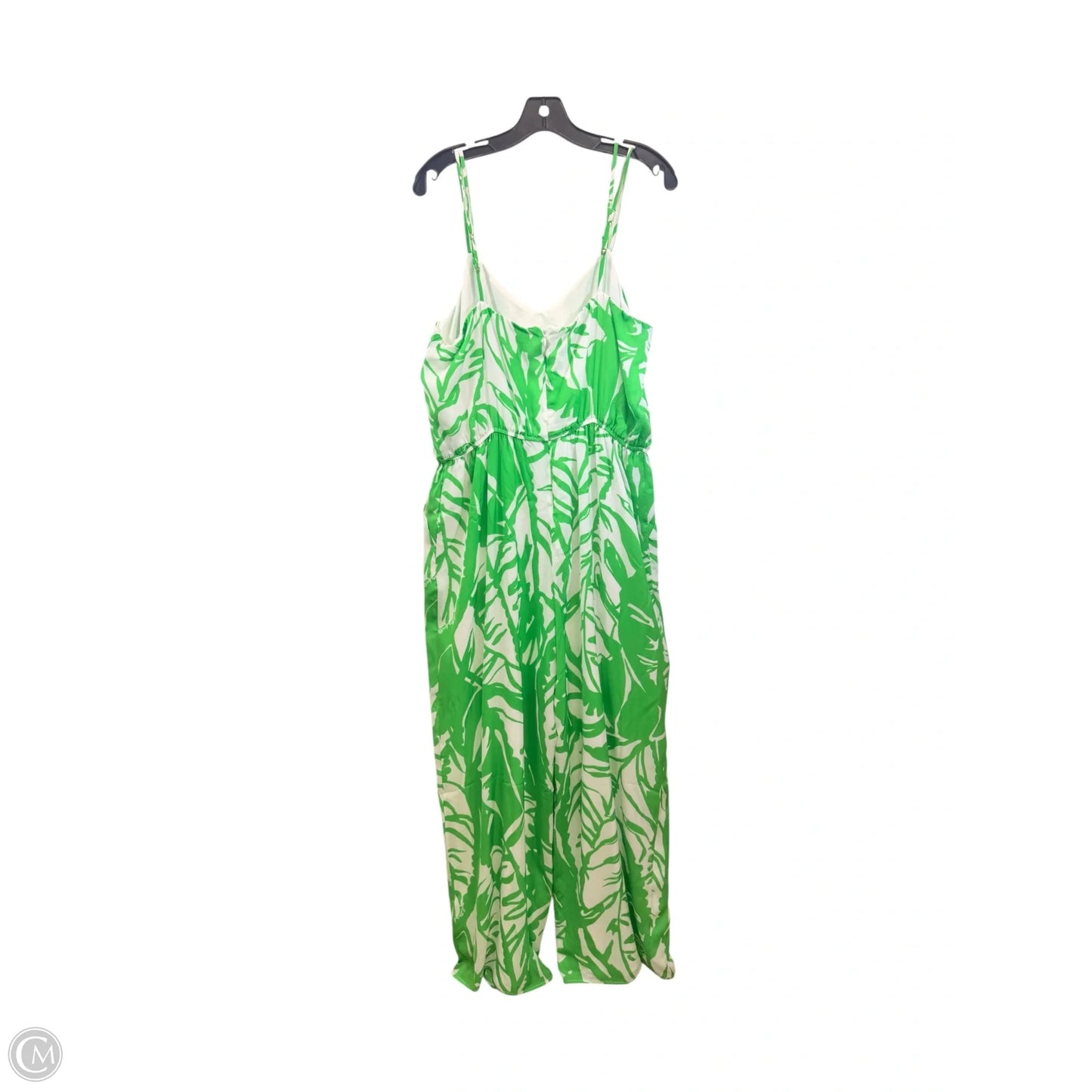 Jumpsuit Designer By Lilly Pulitzer In Green & White, Size: Xl