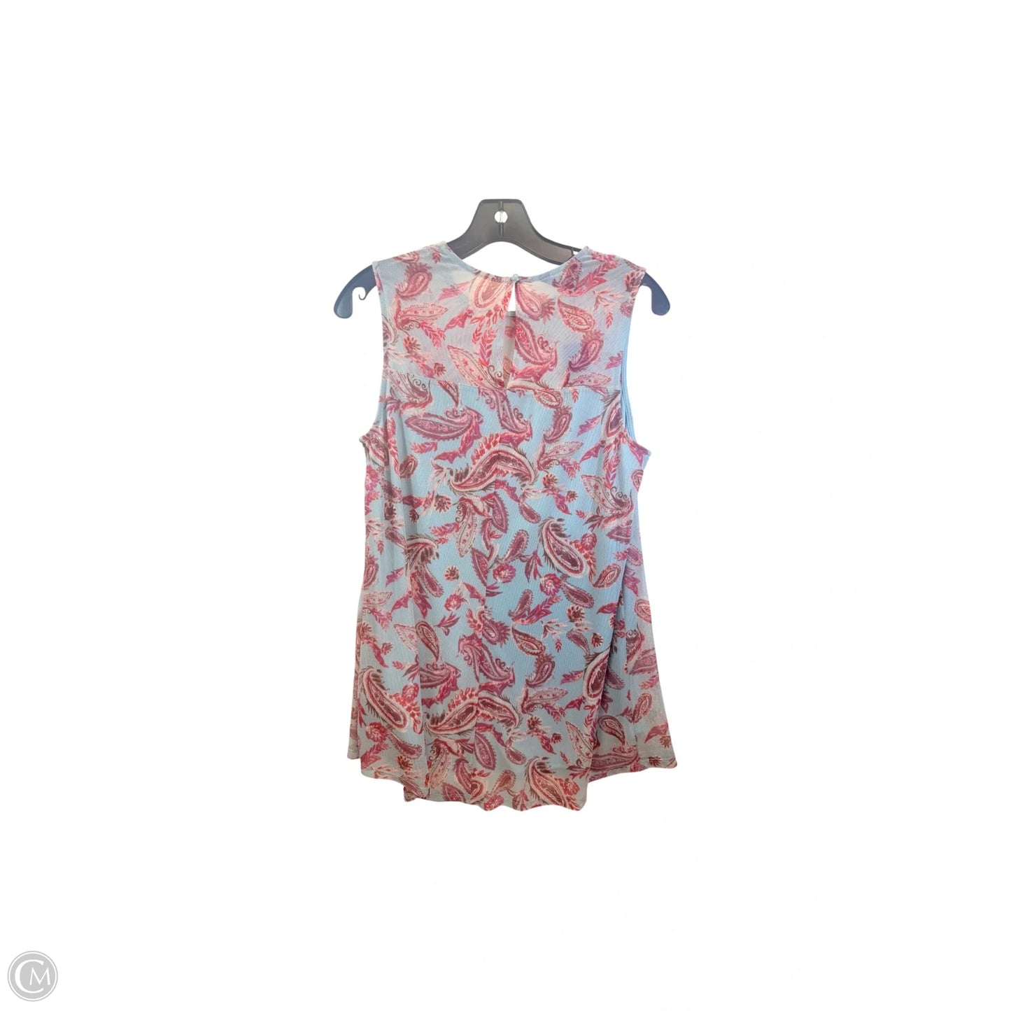 Top Sleeveless By Premise In Blue & Yellow, Size: M