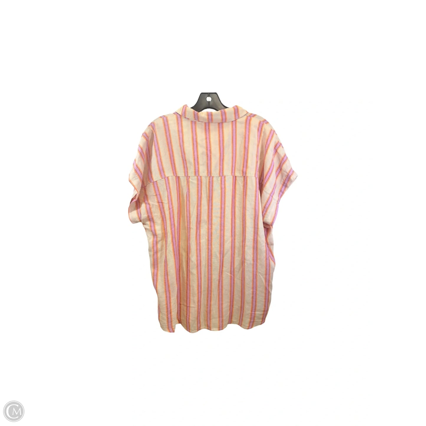 Top Short Sleeve By Marine Layer In Pink & Tan, Size: Xl