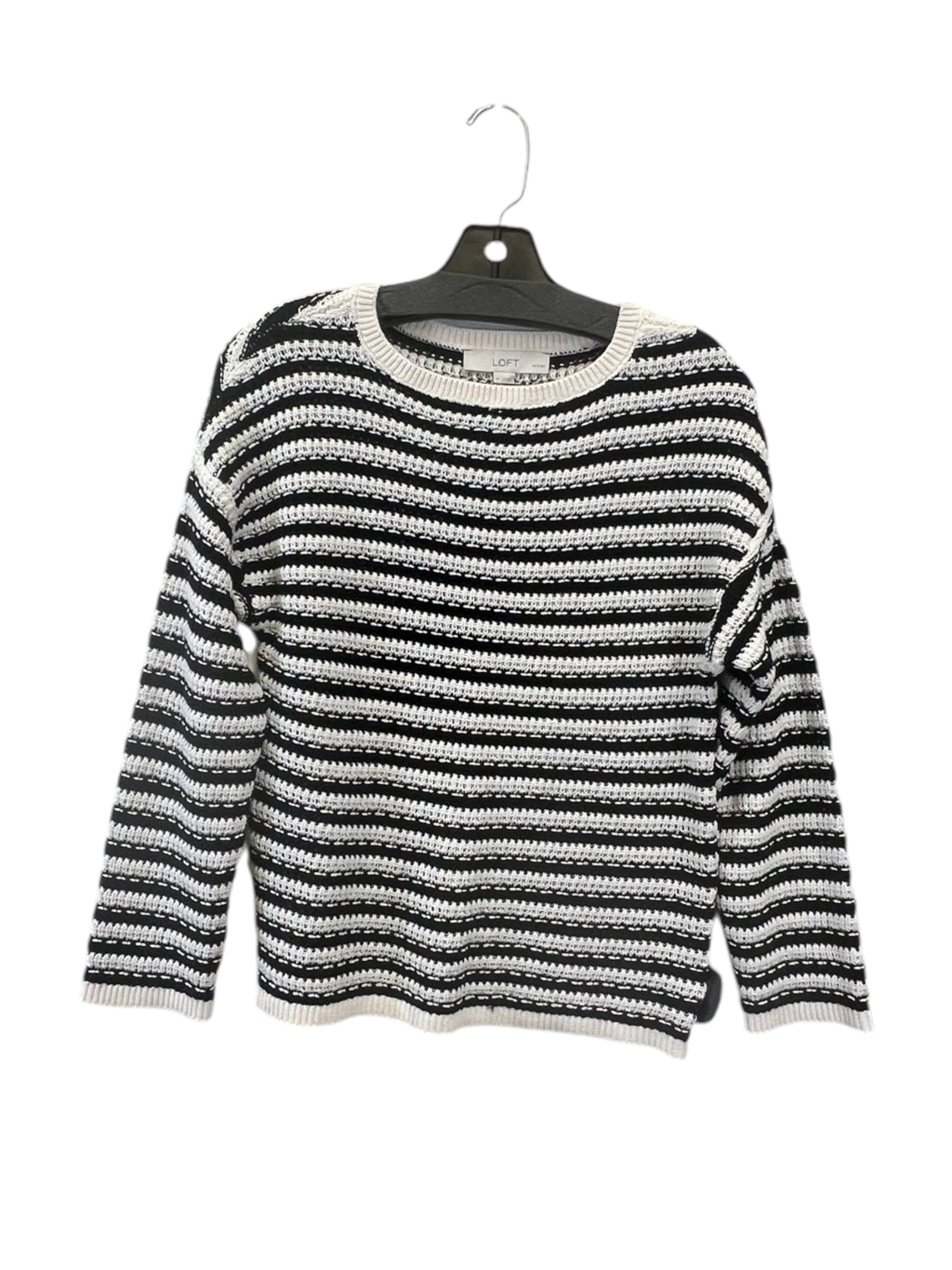 SWEATER LOFT in BLACK WHITE, Size: PETITE S – Clothes Mentor