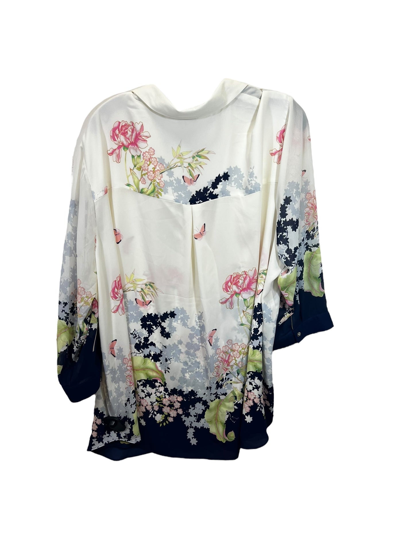 Top Short Sleeve By Rose And Olive In Floral Print, Size: 3x