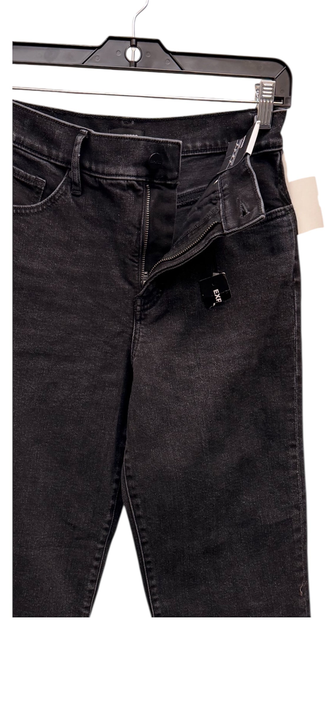 Jeans Straight By Express In Black Denim, Size: 2