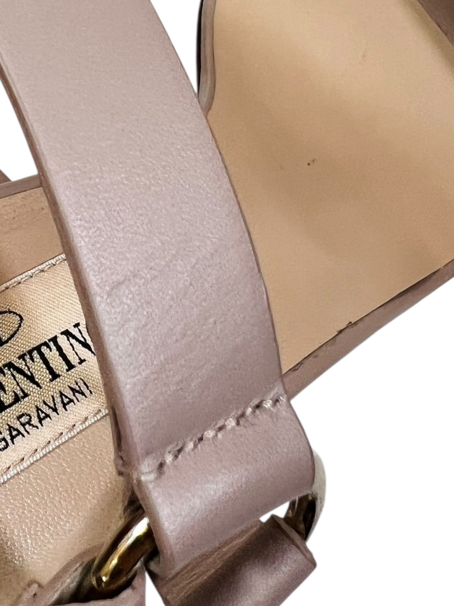 Sandals Luxury Designer By Valentino-garavani In Taupe, Size: 6.5