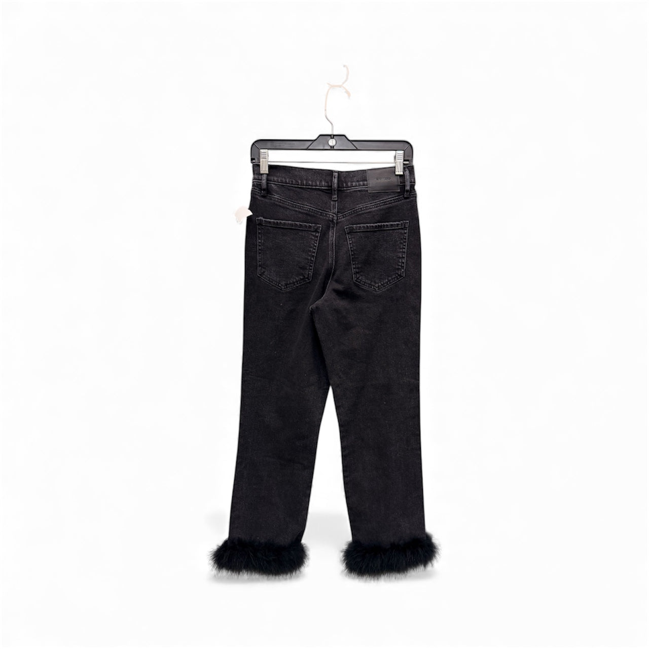Jeans Straight By Express In Black Denim, Size: 2