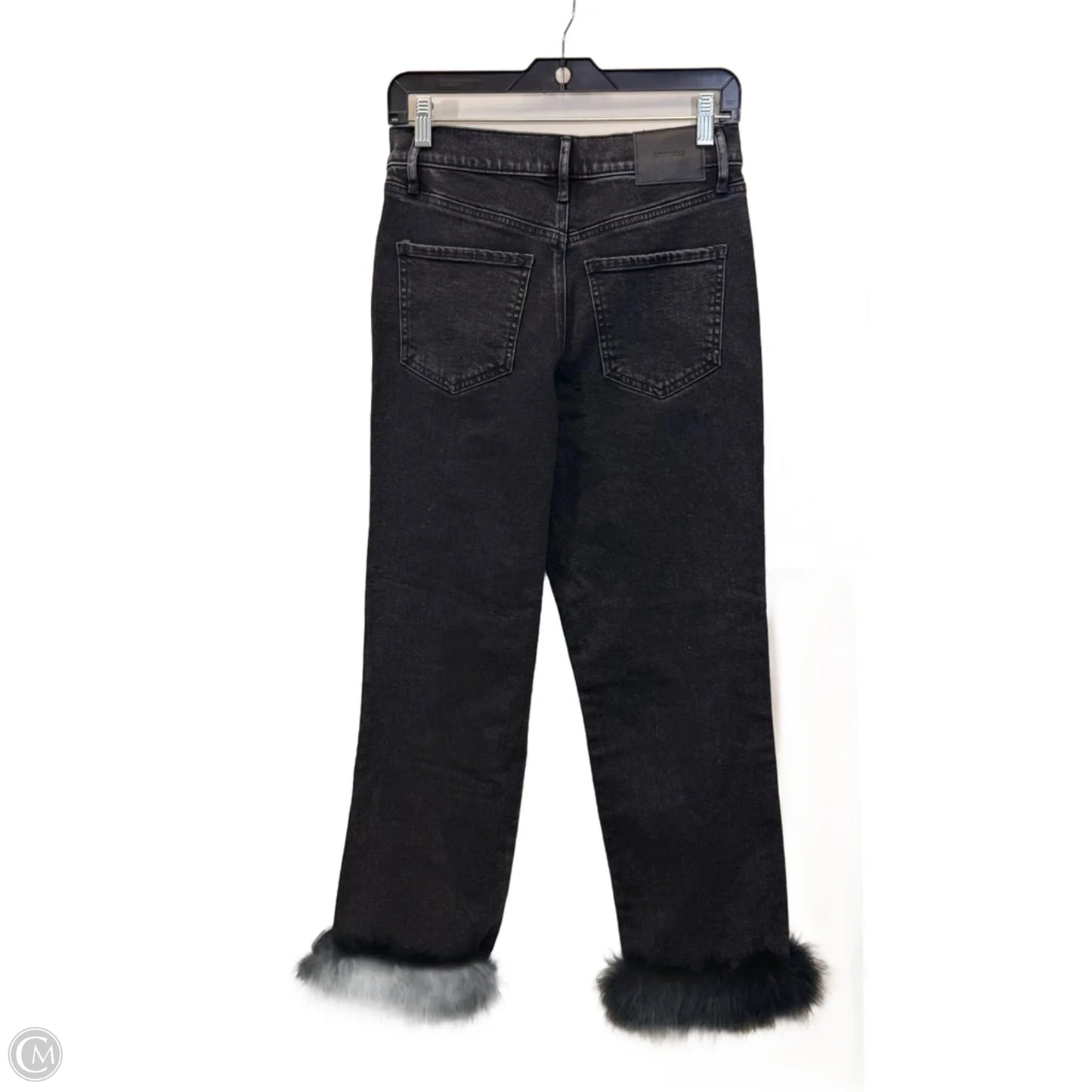 Jeans Straight By Express In Black Denim, Size: 2