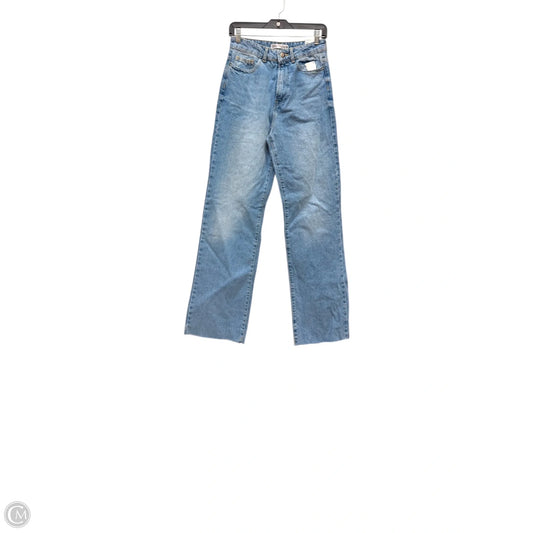 Jeans Straight By Zara In Blue Denim, Size: 4