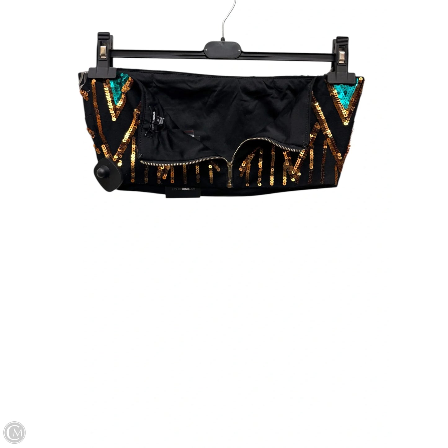 Top Sleeveless By Fashion Nova In Blue & Gold, Size: M