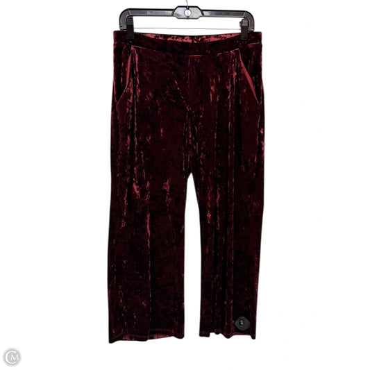 Pants Velvet By Lc Lauren Conrad In Maroon, Size: M