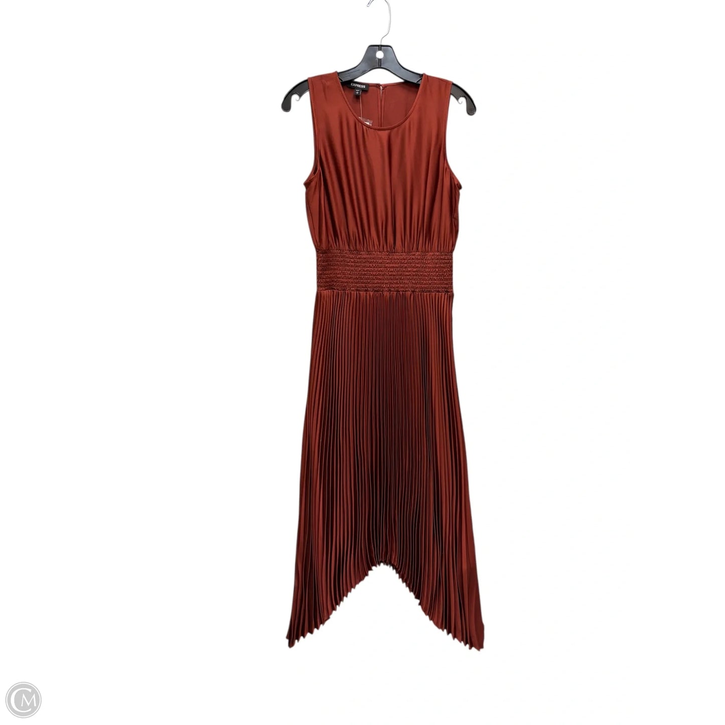 Dress Party Long By Express In Bronze, Size: M