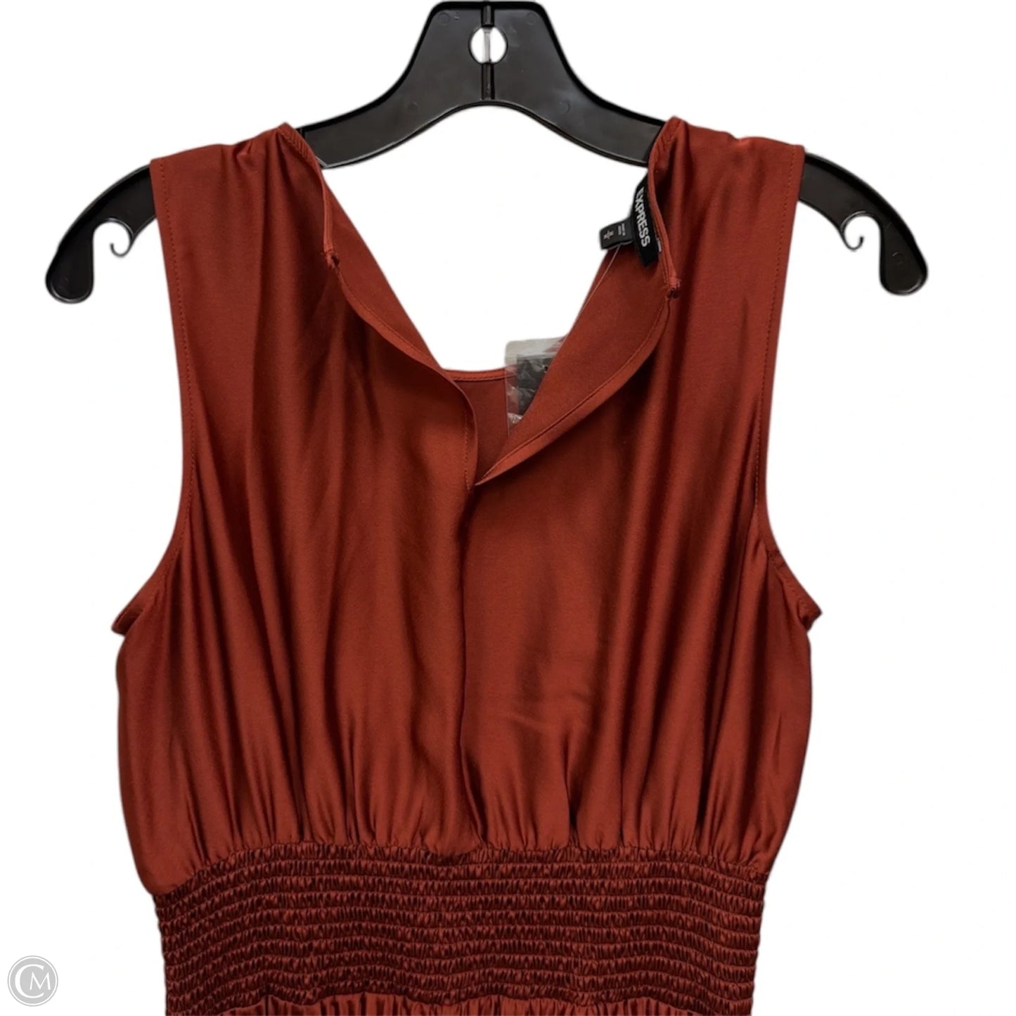 Dress Party Long By Express In Bronze, Size: M