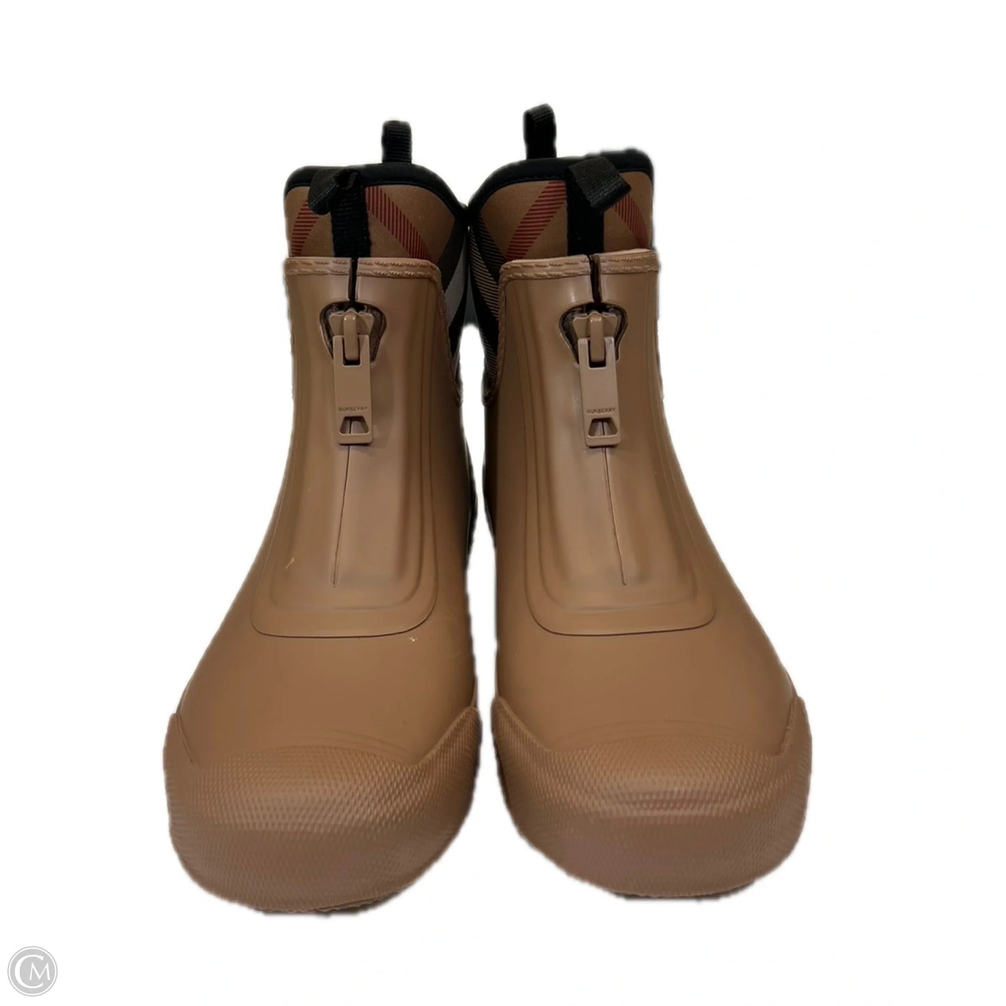 Boots Rain By Burberry In Plaid Pattern, Size: 9.5