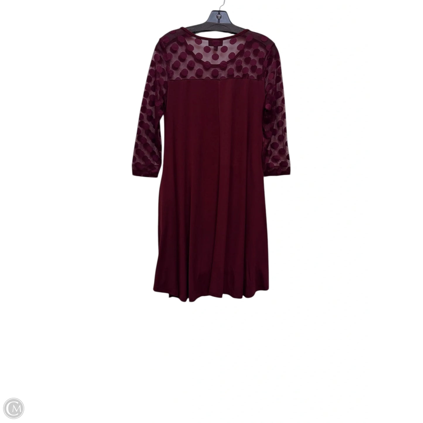 Dress Casual Midi By Nina Leonard In DEEP WINE, Size: S