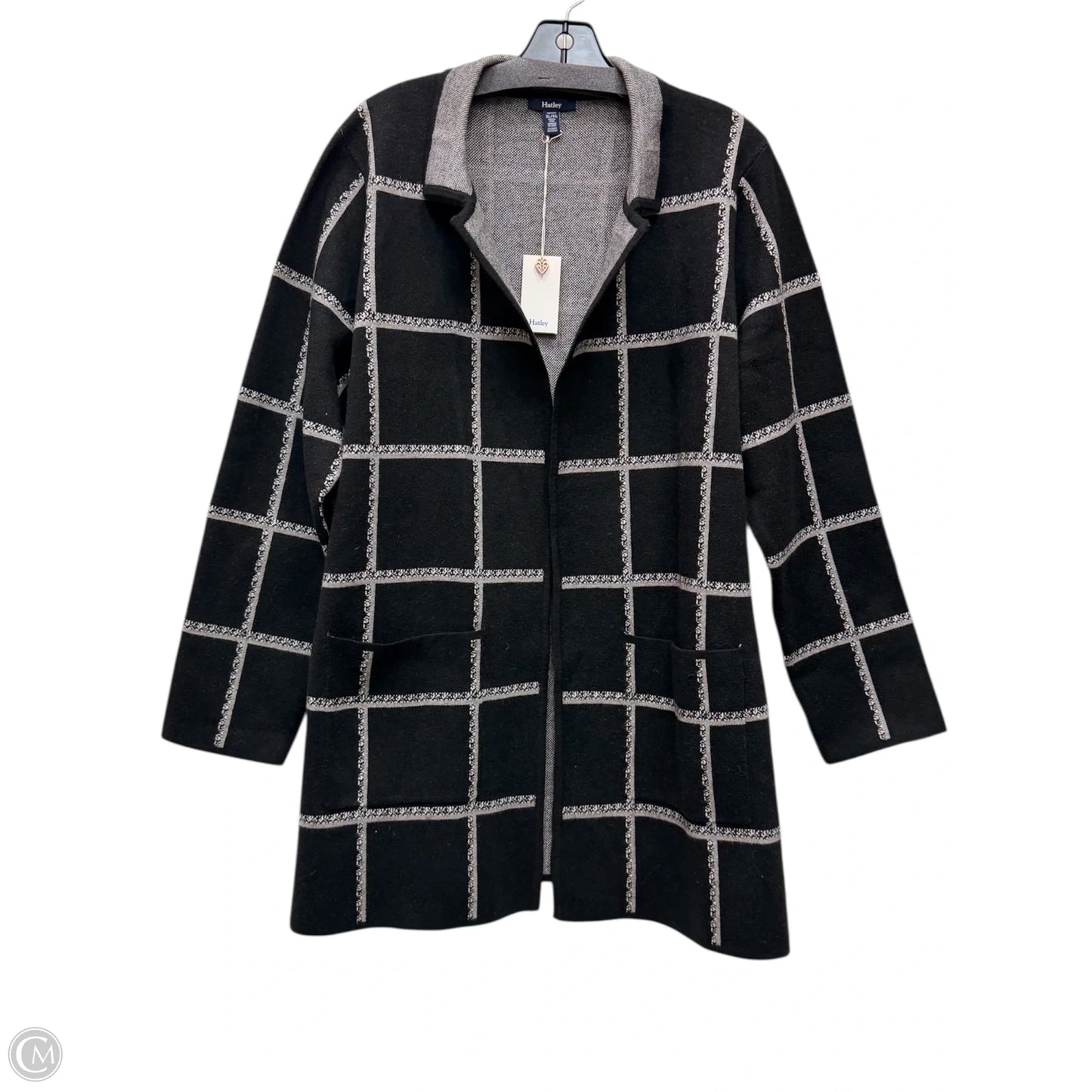 Cardigan Designer By Hatley In Black & Grey, Size: XL