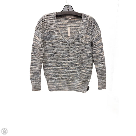 Sweater By Madewell In Blue & White, Size: Xxs