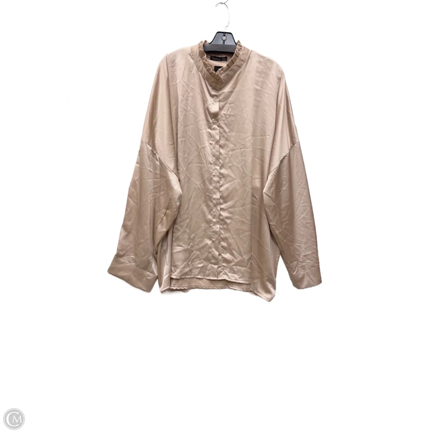 Top Long Sleeve By Boohoo Boutique In Tan, Size: 3x