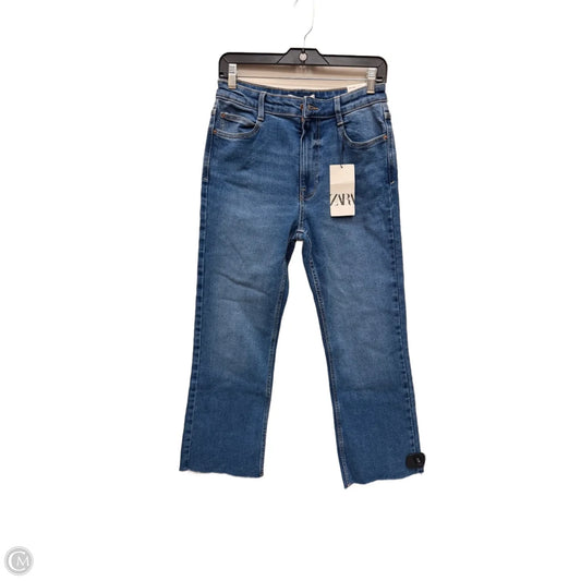 Jeans Straight By Zara In Blue Denim, Size: 6