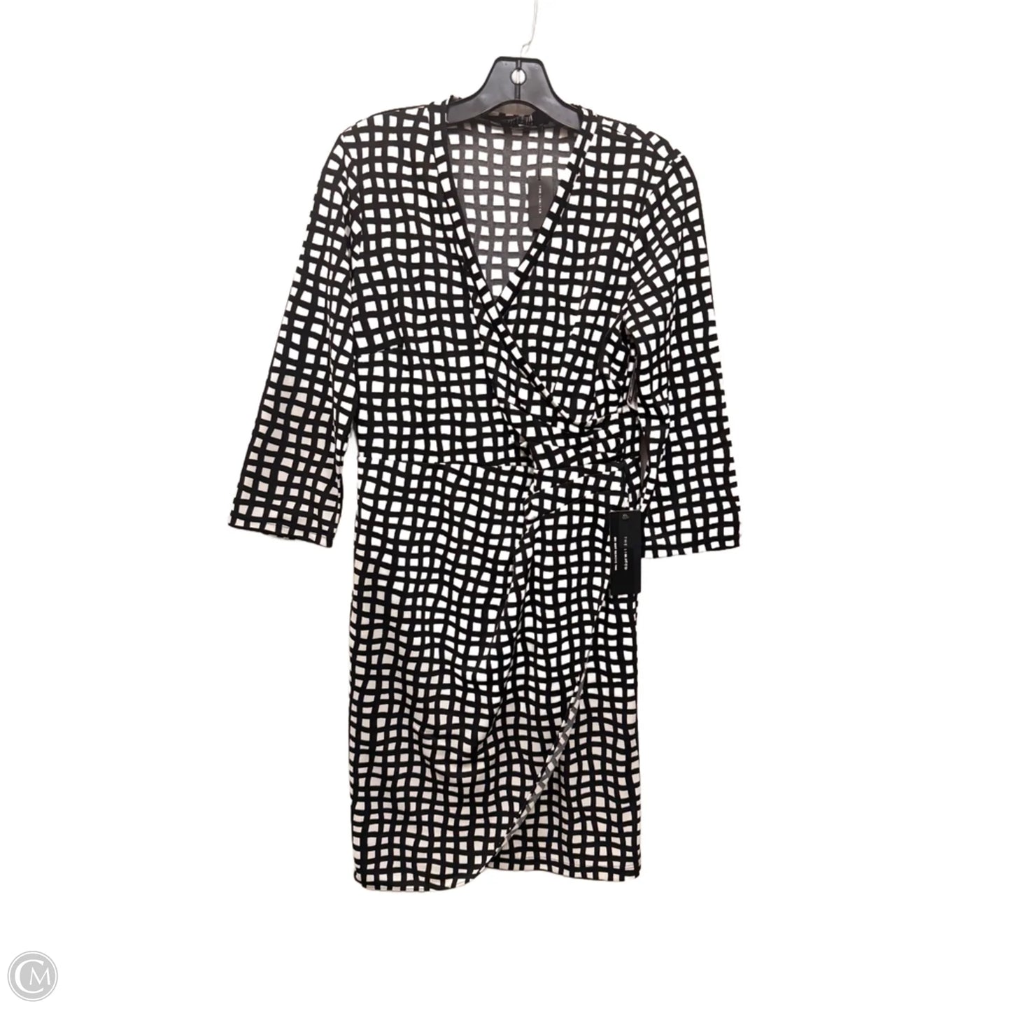 Dress Casual Midi By Limited In Black & White, Size: M