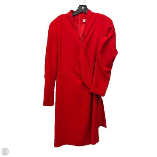 Dress Casual Midi By Casual Corner In Red, Size: 0