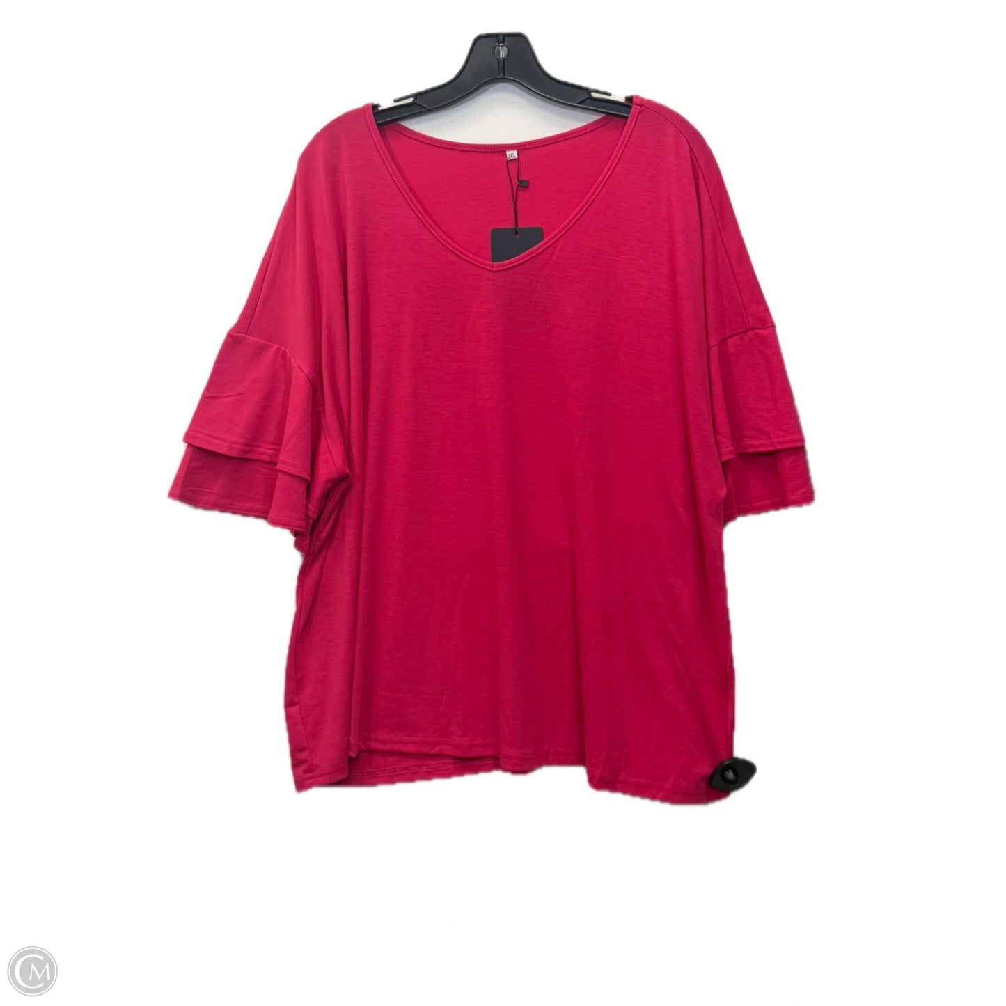 Top Short Sleeve By [FASHION] In Pink, Size: 2x