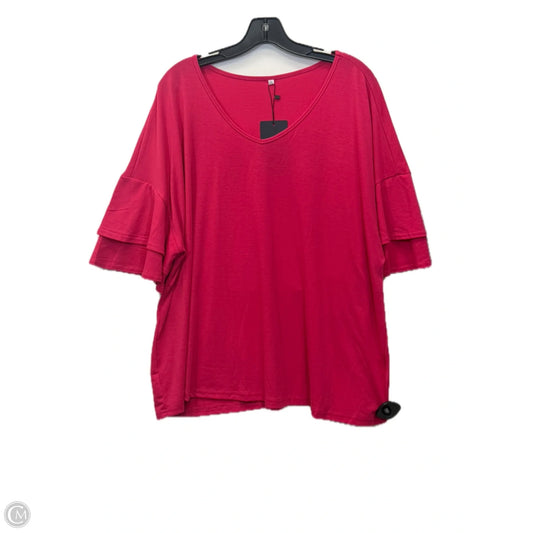 Top Short Sleeve By [FASHION] In Pink, Size: 2x