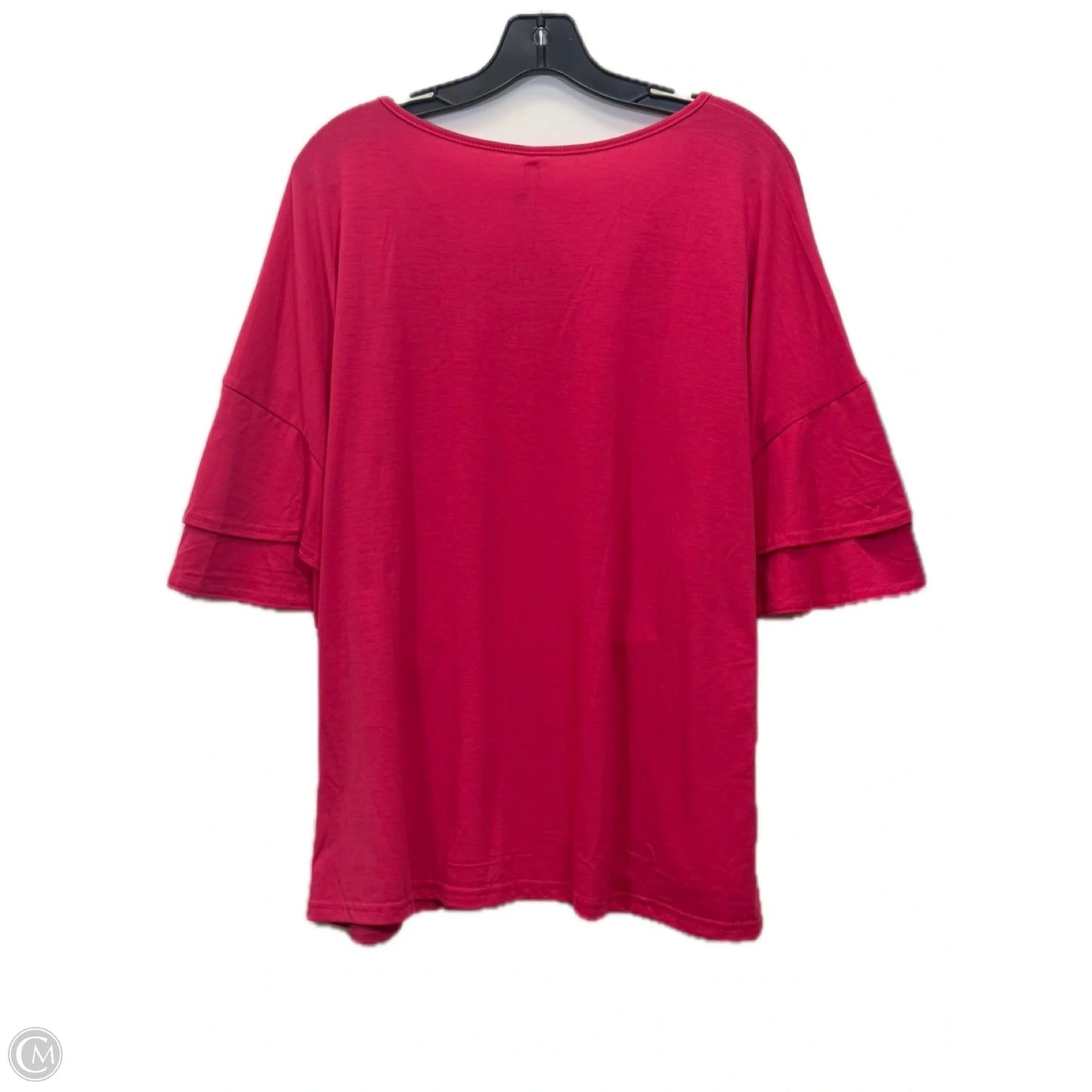 Top Short Sleeve By [FASHION] In Pink, Size: 2x