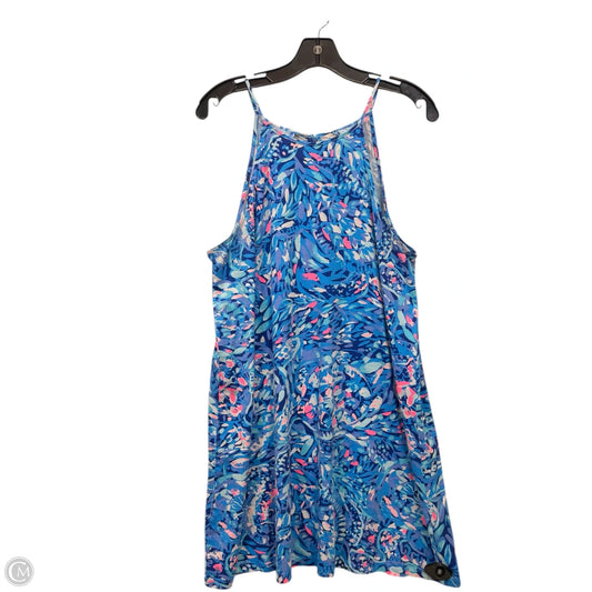 Dress Casual Midi By Lilly Pulitzer In Blue & Pink, Size: L