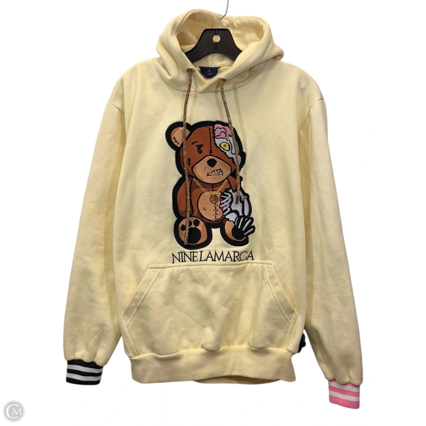 Sweatshirt Hoodie By Trendy Bear In Yellow, Size: M
