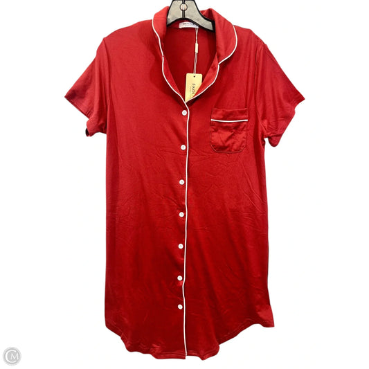 Pajama Pants By Ekouaer In Red & White, Size: S