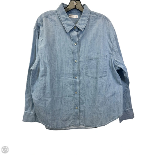 Top Long Sleeve By Sonoma In Blue Denim, Size: Xlp